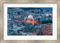 Waterfront View of Southern Harbor and Agios Therapon Church, Lesvos, Mytilini, Aegean Islands, Greece Fine Art Print