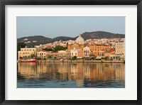 Waterfront View of Southern Harbor, Lesvos, Mithymna, Northeastern Aegean Islands, Greece Fine Art Print
