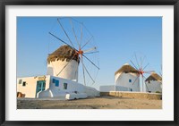 Mykonos, Greece Famous five windmills at sunrise Fine Art Print
