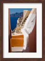 Stairways and Old Cathedral, Oia, Santorini, Greece Fine Art Print