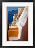Stairways and Old Cathedral, Oia, Santorini, Greece Fine Art Print