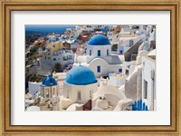 Blue Domed Churches, Oia, Santorini, Greece Fine Art Print