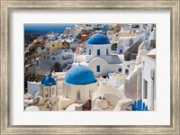 Blue Domed Churches, Oia, Santorini, Greece Fine Art Print