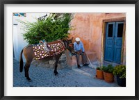 Resting Elderly Gentleman, Oia, Santorini, Greece Fine Art Print