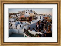 Sunset and The Tourists, Oia, Santorini, Greece Fine Art Print