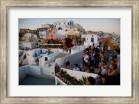 Sunset and The Tourists, Oia, Santorini, Greece Fine Art Print