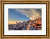 Greece, Santorini, Oia, Colorful Buildings Fine Art Print