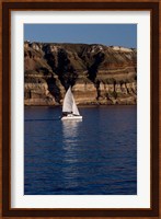 Greece, Cyclades, Santorini, Sailing Fine Art Print