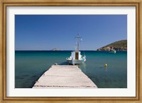 Greece, Dodecanese, Patmos, Fishing boat Fine Art Print