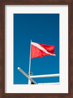 Diving Flag, Mykonos, Cyclades, Greece Fine Art Print