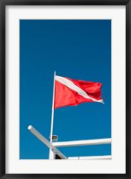 Diving Flag, Mykonos, Cyclades, Greece Fine Art Print
