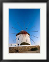 Greece, Mykonos, Hora, Windmills Fine Art Print