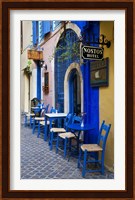 Colorful Blue Doorway, Chania, Crete, Greece Fine Art Print