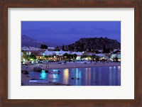 Evening Harbor View, Stoupa, Messina, Peloponnese, Greece Fine Art Print