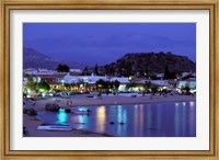 Evening Harbor View, Stoupa, Messina, Peloponnese, Greece Fine Art Print