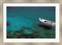 Boat in Harbor, Lakonian Mani, Areolopi, Peloponnese, Greece Fine Art Print