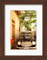Old Automobile Sedan, Kardamyli, Messina, Peloponnese, Greece Fine Art Print
