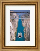 View of Corinth Canal, Corinthia, Corinth, Peloponnese, Greece Fine Art Print