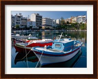 Boats on The Lake, Agios Nikolaos, Crete, Greece Fine Art Print