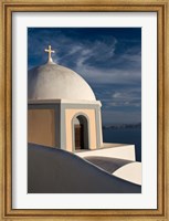 Church Dome Against Sky, Santorini, Greece Fine Art Print
