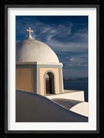 Church Dome Against Sky, Santorini, Greece Fine Art Print