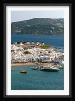 Greece, Mykonos, Chora, Inner Harbor of Mykonos Fine Art Print