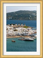 Greece, Mykonos, Chora, Inner Harbor of Mykonos Fine Art Print