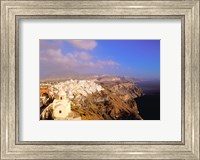 Late Afternoon View of Town, Thira, Santorini, Cyclades Islands, Greece Fine Art Print