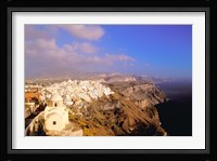 Late Afternoon View of Town, Thira, Santorini, Cyclades Islands, Greece Fine Art Print