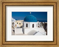 Blue Domed Church, Imerovigli, Santorini, Greece Fine Art Print