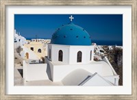 Blue Domed Church, Imerovigli, Santorini, Greece Fine Art Print