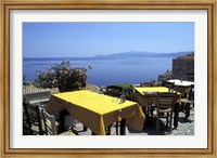 Outdoor Restaurant, Monemvasia, Greece Fine Art Print