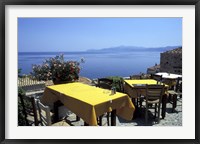 Outdoor Restaurant, Monemvasia, Greece Fine Art Print