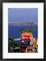 Terrace with Sea View, Santorini, Greece Fine Art Print