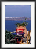Terrace with Sea View, Santorini, Greece Fine Art Print