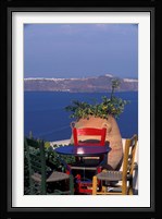 Terrace with Sea View, Santorini, Greece Fine Art Print