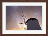 Windmill at Sunrise, Mykonos, Greece Fine Art Print