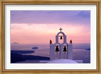 Belltower at Sunrise, Mykonos, Greece Fine Art Print