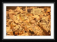 View of Thira at Sunset, Santorini, Cyclades Islands, Greece Fine Art Print
