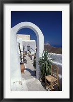 Chora Houses, Blue Aegean Sea, and Agave Tree, Cyclades Islands, Greece Fine Art Print