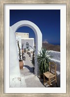 Chora Houses, Blue Aegean Sea, and Agave Tree, Cyclades Islands, Greece Fine Art Print