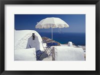 Terrace Overlooking Aegean Sea, Anafi, Cyclades Islands, Greece Fine Art Print