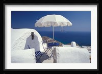 Terrace Overlooking Aegean Sea, Anafi, Cyclades Islands, Greece Fine Art Print