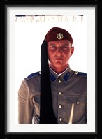 Close Up of Soldier in Traditional Dress, Athens, Greece Fine Art Print