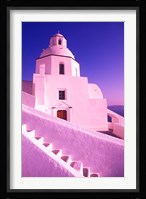 White Dome of Greek Church, Santorini, Greece Fine Art Print