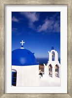 White Orthodox Church of Oia Santorini, Greece Fine Art Print