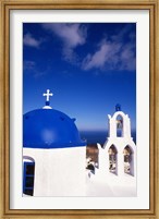 White Orthodox Church of Oia Santorini, Greece Fine Art Print