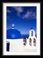 White Orthodox Church of Oia Santorini, Greece Fine Art Print