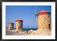 Old Windmills of Rhodes, Greece Fine Art Print