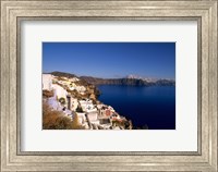 White Buildings on the Cliffs in Oia, Santorini, Greece Fine Art Print
